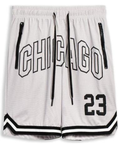 SPORTLICHE HERREN-BERMUDA AREA ZERO CHICAGO 23 POLY GRAU GRIS