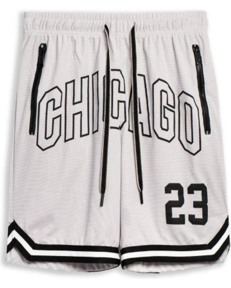 SPORTLICHE HERREN-BERMUDA AREA ZERO CHICAGO 23 POLY GRAU GRIS