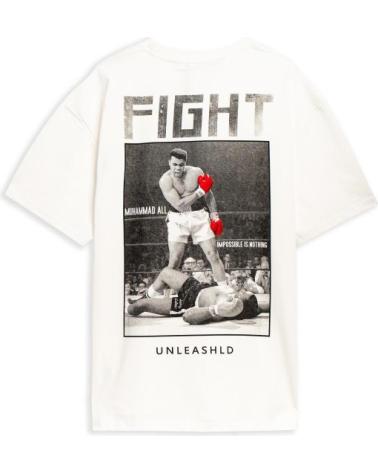 SPORTLICHES HERREN-T-SHIRT AREA ZERO FIGHT BOXING COMBAT WEISS BLANCO
