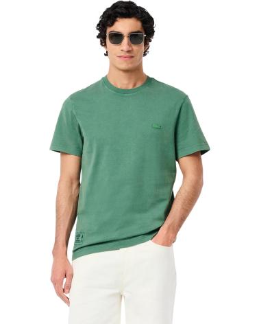 T-SHIRT LACOSTE WASHED COTTON VERDE VERDE