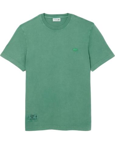 T-SHIRT LACOSTE WASHED COTTON VERDE VERDE