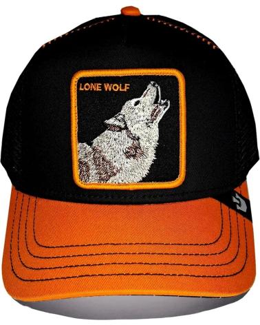 CAPPELLINO GOORIN BROS LOBO SOLO WOLF TRUCKER CAP NERO NEGRO