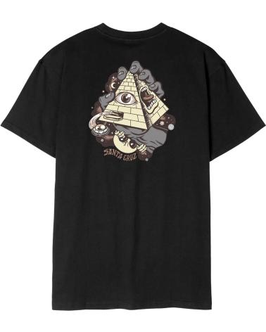 CAMISETA SANTA CRUZ KNIBBS INVASION HAND TRIP PRETA NEGRO