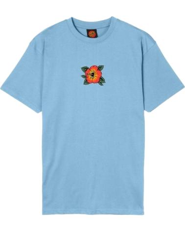 T-SHIRT SANTA CRUZ SCREAMING HIBISCUS FRONT AZUL AZUL