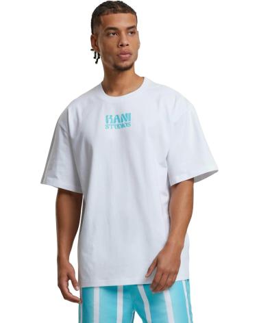 KARL KANI T-SHIRT KANI STUDIOS PRINT BRANCA BLANCO
