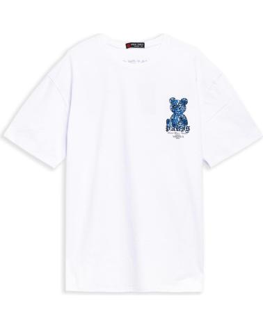 AREA ZERO PAISLEY BEAR OVERSIZED TEE BRANCA BLANCO