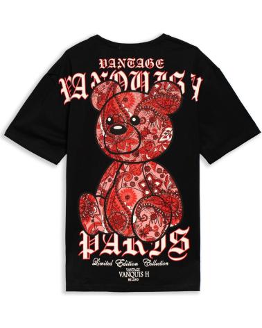 AREA ZERO T-SHIRT OVERSIZE PRETO 'PAISLEY BEAR' NEGRO