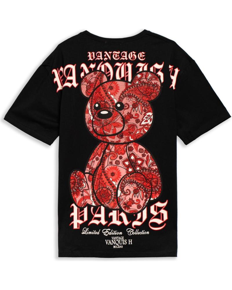 AREA ZERO T-SHIRT OVERSIZE PRETO 'PAISLEY BEAR' NEGRO