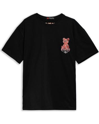 AREA ZERO T-SHIRT OVERSIZE PRETO 'PAISLEY BEAR' NEGRO