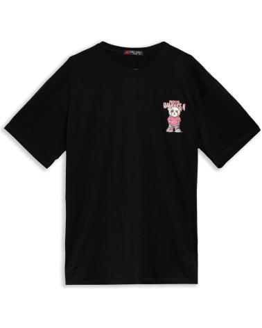 AREA ZERO T-SHIRT OVERSIZE PRETO-ROSA 'URBAN BEAR' NEGRO