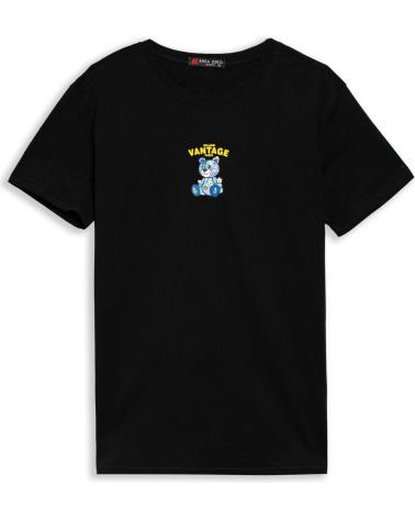 CAMISETA SLIM FIT NEGRA AREA ZERO VANTAGE BEAR CON ESTAMPADO GRÁFICO NEGRO