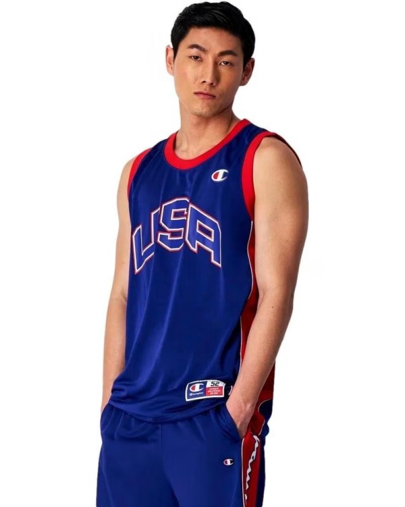 CHAMPION CAMISETA LEGACY TANK TOP AZUL ROJO BASKET T SHIRT MULTICOLOR