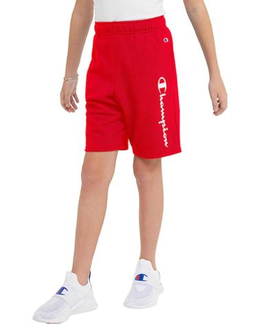 CHAMPION FRENCH TERRY LEGACY LOGO SHORTS ROT ROJO