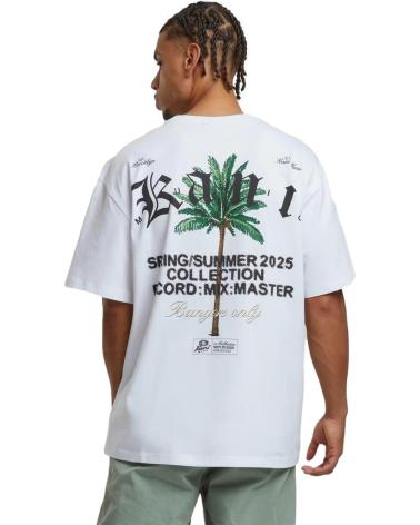 KARL KANI PALM PRINT OVERSIZE T-SHIRT WEISS BLANCO