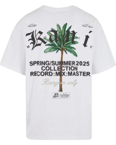 T-SHIRT OVERSIZE KARL KANI PALM PRINT BLANC BLANCO