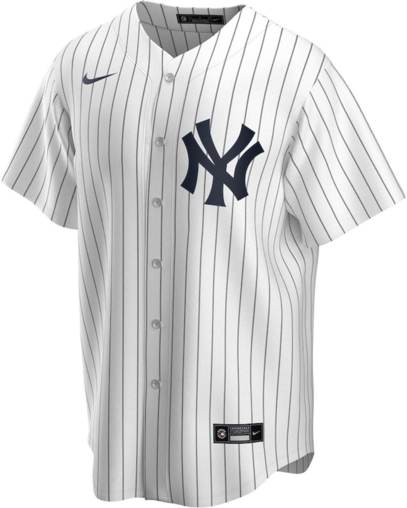 MAILLOT DE BASEBALL NIKE NEW YORK YANKEES RAYURES BLANCHES BLANCO