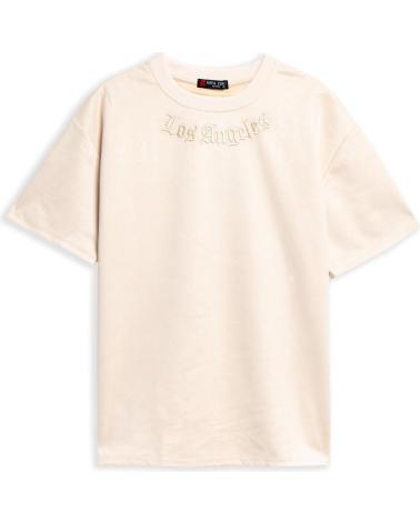 AREA ZERO LOS ANGELES SUEDE OVERSIZED T-SHIRT BEIGE BEIGE