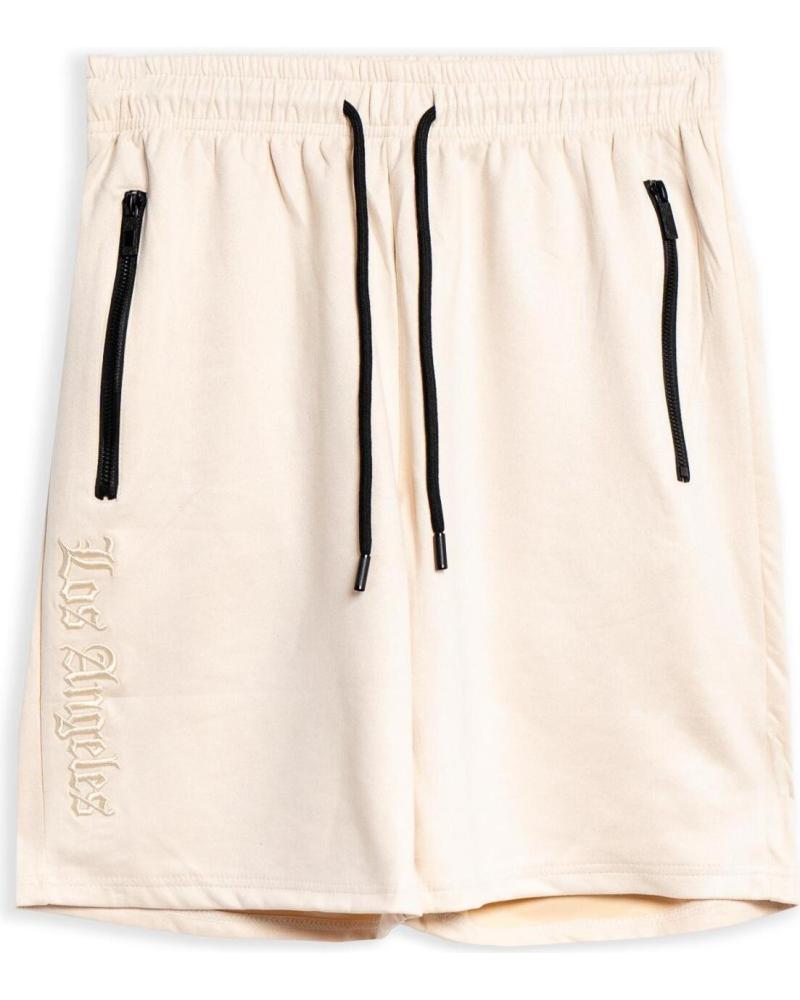 AREA ZERO LOS ANGELES SUEDE BERMUDA SHORTS BEIGE BEIGE