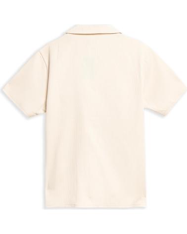 AREA ZERO KURZARMHEMD BEIGE MIT BRUSTTASCHE UND GESTREIFTEM DESIGN BEIGE