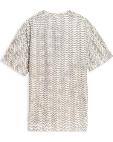AREA ZERO GESTREIFTES T-SHIRT MODELL SPIKED IN BEIGE BEIGE