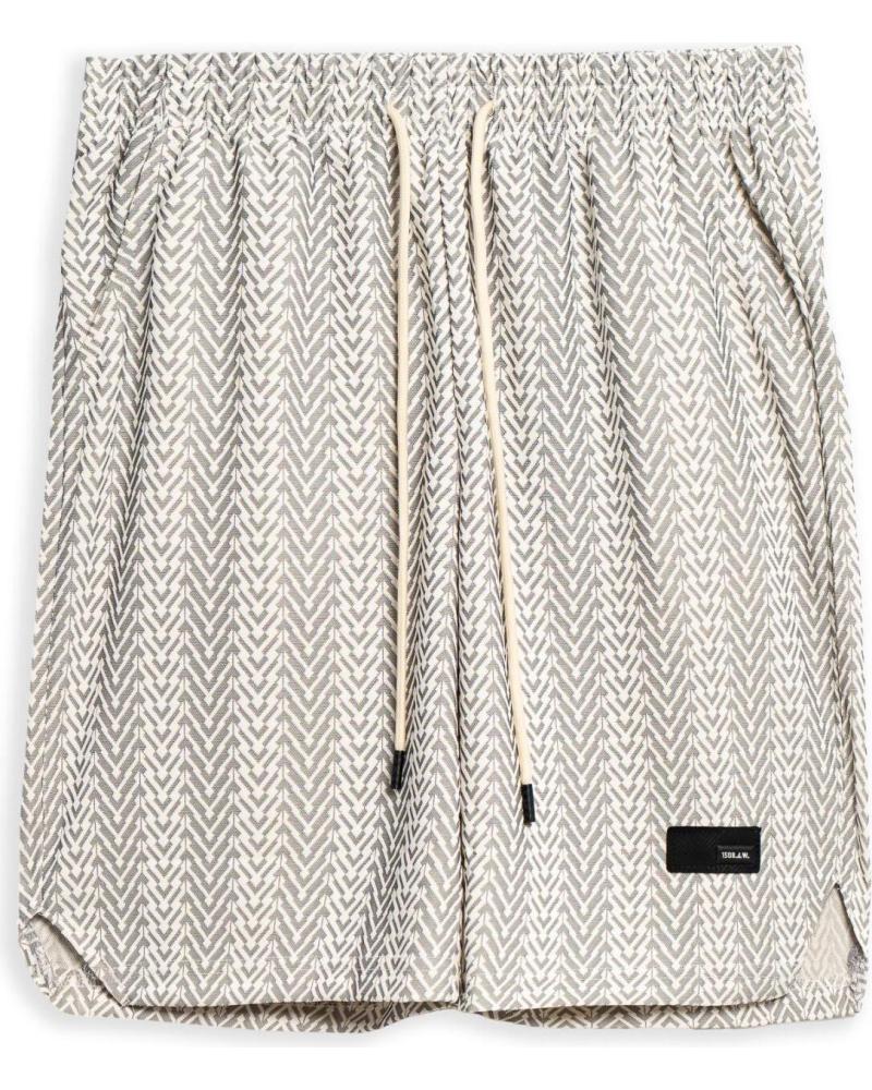 AREA ZERO SPIKED GESTREIFTE BERMUDA SHORTS BEIGE BEIGE