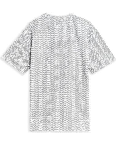 AREA ZERO SPIKED GESTREIFTES T-SHIRT GRAU GRIS