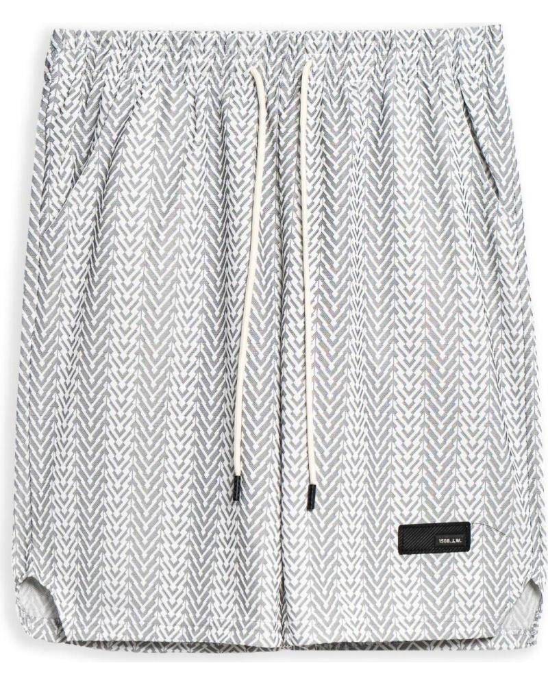 SHORT BERMUDA AREA ZERO SPIKED RAYURES GRIS GRIS