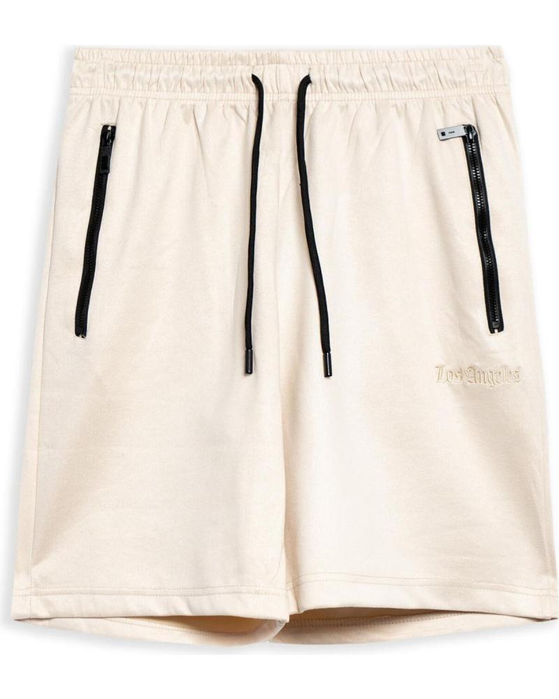 AREA ZERO LOS ANGELES SUEDE BERMUDA SHORTS BEIGE BEIGE