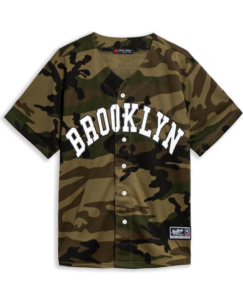 MAILLOT DE BASEBALL CAMOUFLAGE VERT AREA ZERO BROOKLYN 42 VERDE