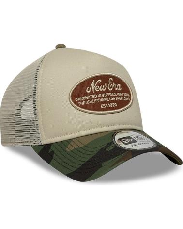NEW ERA OVAL PATCH 9FORTY E-FRAME TRUCKER KAPPE CAMO BEIGE BEIGE