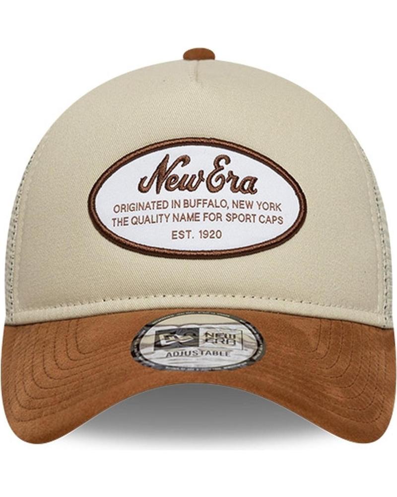 NEW ERA TRUCKER CAP OVAL PATCH SUEDE BEIGE BEIGE