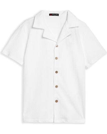CAMISA DE MANGA CORTA STROPICCIATO BLANCA AREA ZERO BLANCO