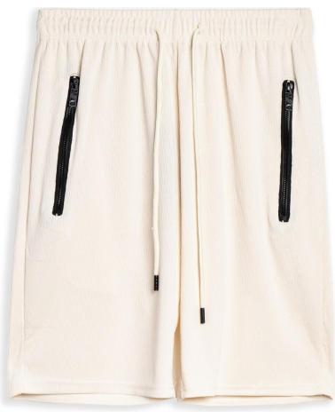 AREA ZERO STRIPPED SHORT HERREN SPORTSHORTS BEIGE BEIGE