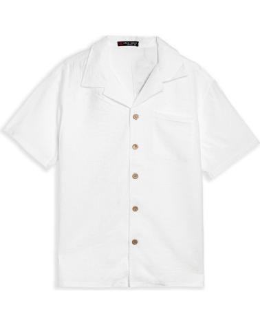 CHEMISE À MANCHES COURTES AREA ZERO BRAIDED SHIRT BLANCHE BLANCO
