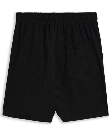 AREA ZERO BERMUDA SHORT TRESSÉ NOIR NEGRO