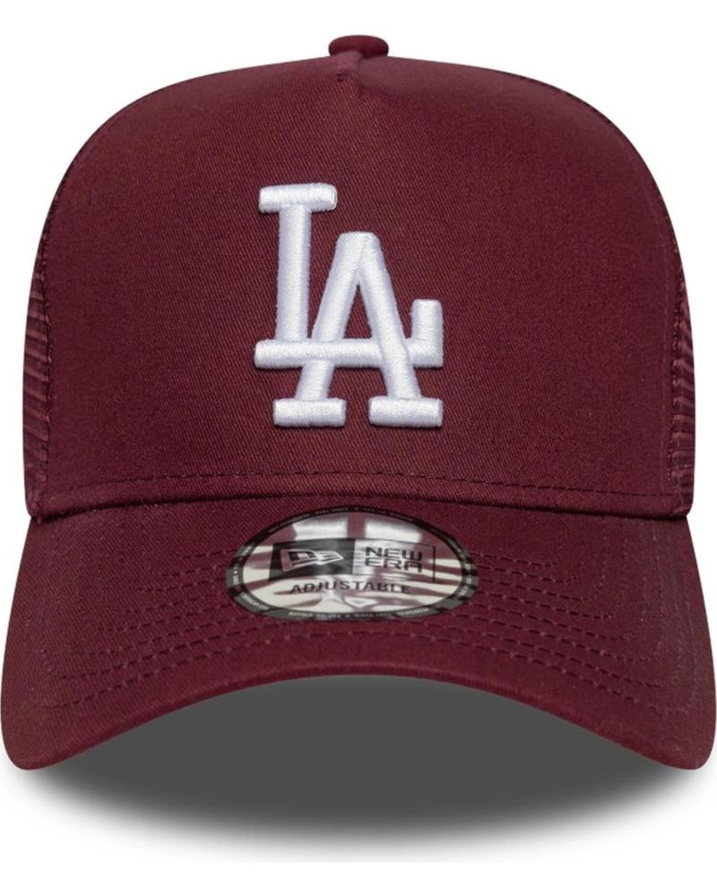 CASQUETTE NEW ERA LEAGUE ESSENTIAL TRUCKER LOS ANGELES DODGERS GRENAT GRANATE