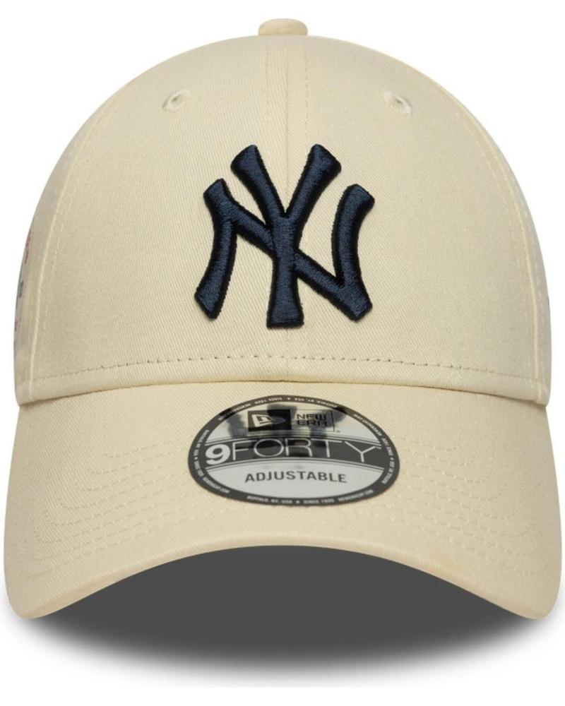 CASQUETTE NEW ERA 9FORTY NY YANKEES MLB SIDE PATCH BEIGE BEIG