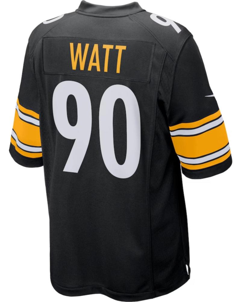 NIKE CAMISETA NFL NEGRA STEELERS TJ WATT 90 NFL JERSEY NEGRO
