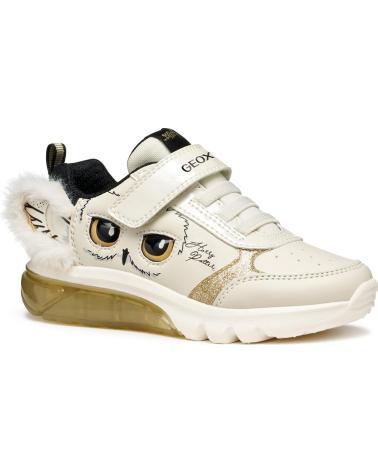 GEOX J56LPA CIBERDRON LEUCHTSNEAKER - EULEN-DESIGN IVORY/PLATINUM IVORYPLATINUM