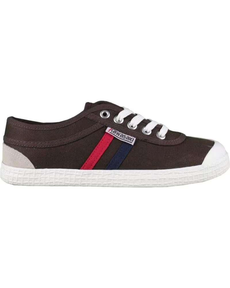 KAWASAKI RETRO CANVAS SHOE K192496 5045 CHOCOLATE BROWN