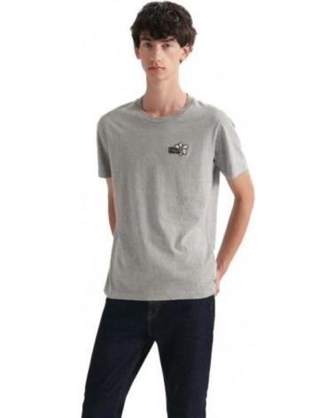GRAUES BAUMWOLL-T-SHIRT LOREAK MENDIAN MARGA GRIS