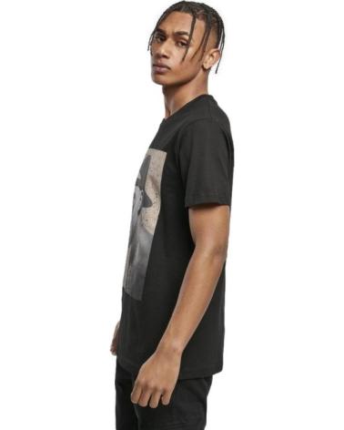 MISTER TEE TUPAC CRACKED BACKGROUND T-SHIRT SCHWARZ NEGRO
