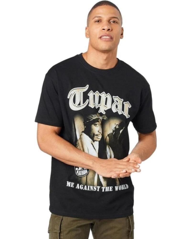 MISTER TEE OVERSIZED TUPAC MATW SEPIA T-SHIRT SCHWARZ NEGRO