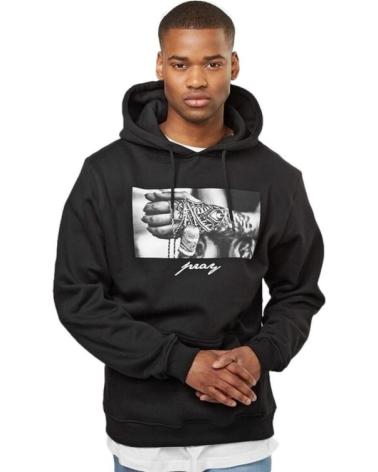 MISTER TEE FELPA CON CAPPUCCIO PRAY 2.0 NERA NEGRO