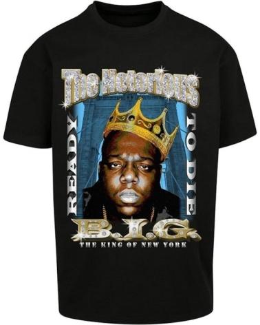 MISTER TEE BIGGIE CROWN OVERSIZED T-SHIRT SCHWARZ NEGRO