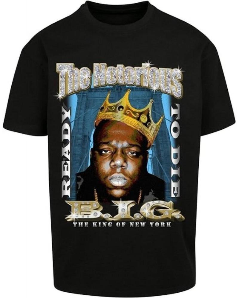 MISTER TEE BIGGIE CROWN OVERSIZED T-SHIRT SCHWARZ NEGRO