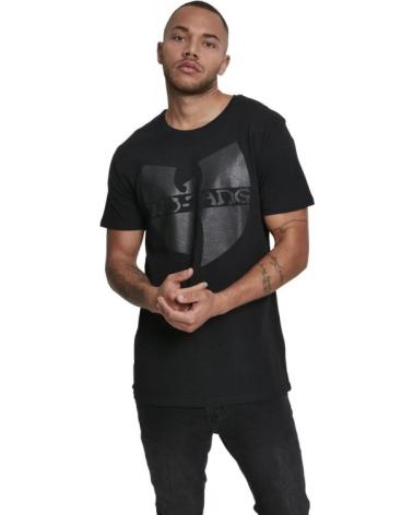 MISTER TEE WU TANG CLAN BLACK ON BLACK LOGO T-SHIRT NEGRO