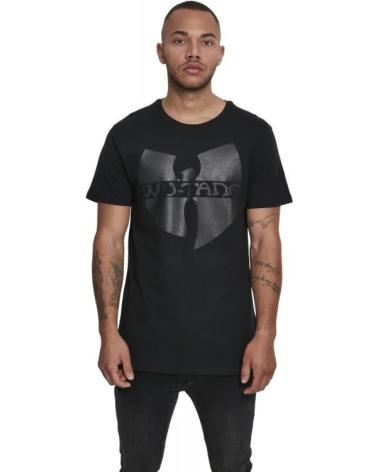MISTER TEE WU TANG CLAN BLACK ON BLACK LOGO T-SHIRT NEGRO
