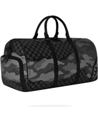 SPRAYGROUND SPLIT UP CAMO TEAR DUFFLE REISETASCHE GROSS SCHWARZ NEGRO