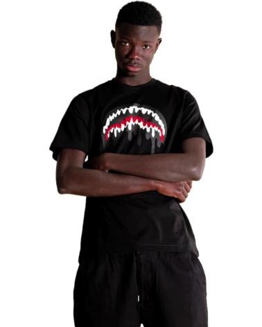 SPRAYGROUND SCHWARZES LOOSE SMOOTH T-SHIRT MIT HAI-GRAFIK NEGRO